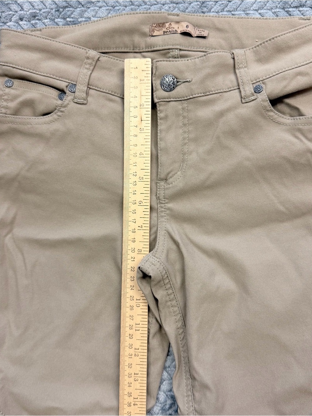 Prana Women's Kara Moto Skinny Pants - Khaki Tan Size 6 - Picture 13 of 14